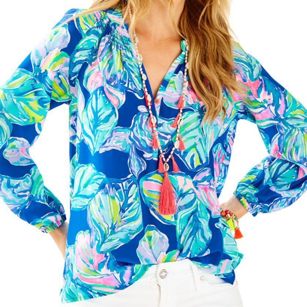 Lilly Pulitzer Elsa top casa del sol blue Large